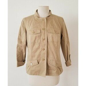 Light Tan Jacket Button-Up Long Sleeved Size Small